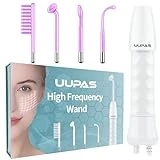High Frequency Facial Wand-UUPAS Portable Handheld High Frequency Facial Machine Skin Facial Wand with 4 Violet Tubes