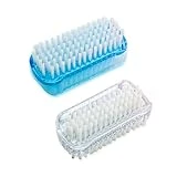 2 Pack Nail Cleaning Brush Fingernail Scrubber with Soft and Stiff Bristles Nail Scrub Brush for Men Women Kids 2 Sided Nail Brush for Effective Cleaning