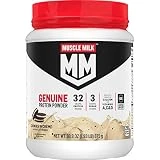 Muscle Milk Genuine Protein Powder, Cookies 'N Crème, 1.93 Pounds, 12 Servings, 32g Protein, 3g Sugar, Calcium, Vitamins A, C & D, NSF Certified for Sport, Energizing Snack, Packaging May Vary
