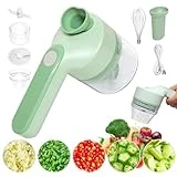 Aililiya Electric Vegetable Chopper,Handheld Electric Vegetable Cutter,Electric Garlic Chopper,Mini Portable Veggie Onion Chopper,Wireless Food Processor for Garlic Pepper Chili Onion Veggie(Green)