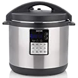 Zavor LUX Edge, 8 Quart Programmable Electric Multi-Cooker: Pressure Cooker, Slow Cooker, Rice Cooker, Yogurt Maker, Steamer and more - Stainless Steel (ZSELE03)