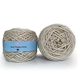 KnitPal Tweed Twinkles Bulky, Soft Acrylic Hypoallergenic Yarn for Knitting Crocheting Babies Hats, Blankets, Garments, 2 Cakes (400yds/400g), Bulky Chunky Weight, 5 (White Cotton)