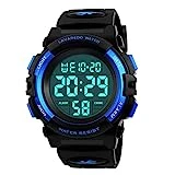 Kids Watch,Boys Watch for 3-15 Year Old Boys,Digital Sport Outdoor Multifunctional Chronograph LED 50 M Waterproof Alarm Calendar Analog Children with Silicone Band,Kids Gift