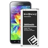 SHENMZ Galaxy S5 Battery,[Upgraded] 3800mAh Li-ion Replacement Battery for Samsung Galaxy S5 / S5 Active AT&T G900A,G900F,G900H,G900R4,I9600,SM-G900V,SM-G900P,SM-G900T,EB-BG900BBC