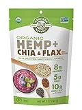 Manitoba Harvest Organic Hemp + Chia & Flax, 7 oz – 8g Plant Based Protein, 5g of Fiber per Serving – Vegan, Keto, Paleo – Omega 3 & 6 – Superseed Blend for Smoothies, Baking