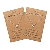 LUSENME Best Friend Necklaces for 2 Good Luck Elephant Necklace Horseshoe Necklace for Women Girls BFF (Horseshoe)