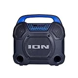 Ion Explorer Express Outdoor Party Speaker with Rechargeable Battery, Bluetooth and Radio for Birthday, Pool Party, BBQ – Premium Wide Sound, Three Speakers, USB Charging & App (Renewed)