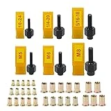 HIFESON Hand Rivet Nut Tool,Handy Rivnut Tool - Metric & SAE with 30pcs Steel Rivet Nuts，Rivet Nut Kit with Sturdy Case Packed, Designed for Tight Space (Steel)