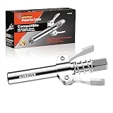 AORRZER Grease Gun Coupler-Upgrade Extra Reach for Recessed Grease Fittings,Strong Lock on Grease Couplers, Compatible with All Grease Guns 1/8' NPT Fittings，XL Quick Release Grease Gun Tips Locking
