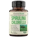 Organic Spirulina and Chlorella Capsules | Spirulina Capsules with Chlorella Powder for Immune, Antioxidant & Energy Support. Nutritious Super Greens. Vegan. Non-GMO. 60 Spirulina Chlorella Capsules