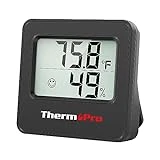 ThermoPro TP157 Hygrometer Indoor Thermometer for Home, Room Thermometer Humidity Meter with Accurate Temperature Humidity Sensor for Greenhouse Baby Room Office-1 Pack