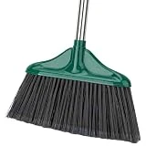 Heavy Duty Broom Outdoor Indoor Commercial Broom with 54 inches Long Handle,Perfect for Home Courtyard Garage Kitchen Office Lobby Room Floor(Green)