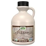 NOW Foods, Certified Organic Maple Syrup, Grade A Dark Color, Certified Non-GMO, Pure, Robust Taste, 16-Ounce