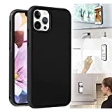 Omio Designed for iPhone 15 Pro Max Antigravity Case Ultra Thin Magical Nano Sticky Technology Anti-Gravity Protective Cover Nano Suction Non-Slip Anti-Scratch Case for iPhone 15 Pro Max 6.7'' Black