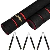 e-jades 3Pack Safe Foam Rubber Training Nunchucks for Kids Adults Beginners Nunchakus with Steel Chain Practice Matial Arts for Kids & Beginners