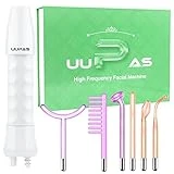 High Frequency Facial Wand - UUPAS Portable High Frequency Facial Machine with 6 Pcs Different Tubes（Orange & Purple）