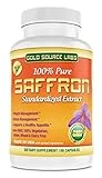 Saffron Extract Supplement - 88.25 mg Capsules with Standardized .3% Safranal Extract Plus Pure Saffron Powder, 60 Maximum Strength Vegetarian Pills - Premium Appetite and Eye Supplement