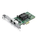10Gtek 10/100/1000Mbps Gigabit Ethernet Converged Network Adapter (NIC) with Intel 82576 Chip, Ethernet PCI Express Network Card, Dual RJ45 Copper Ports, PCI Express 2.0 X1, Compare to Intel E1G42ET