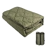 Tongcamo Poncho Liner Military Woobie Blanket Multicam Camo Woobie with Compression Carry Bag for Outdoors Hiking Jungle Hunting Gear