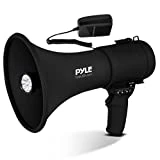 Pyle 50W Portable Megaphone Bullhorn Speaker with Microphone, Alarm Siren & Adjustable Volume - Indoor/Outdoor Use