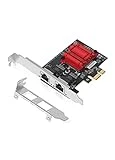 Dual LAN Gigabit Network Card, NICGIGA 2 * 1000Mbps Ethernet Interface Adapter, with Intel 82575/82576, 2 Port PCIe NIC, Support Windows/Windows Server/Linux/Freebsd/DOS