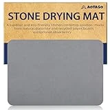 AOTASO 12x16 inch Stone Drying Mat for Kitchen Counter Gray Super Absorbent Dish Drying Mat Diatomaceous Earth Quick Dry Dish Mat（1 Pc ）