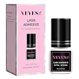 VEYES INC Eyelash Extension Glue - Extra Strong Professional Lash Glue 5ml | 1 Sec Drying time | Retention - 8 Weeks | Black Adhesive for Semi-Permanent Extensions Professional Use Only