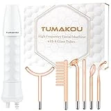High Frequency Facial Wand - TUMAKOU Portable at Home Handheld High Frequency Skin Facial Machine Device for Face - with 6 Different Glass Tubes