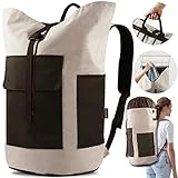 JOINPRO Laundry Bag Backpack, 125L Extra Large Travel Laundry Bags with Shoulder Straps, Adjustable & Extendable Design, Laundry Hamper Bag with 3 Pockets for Laundromat, College, Travel, Camping