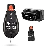 Keyless Entry Remote Interchangeable 5 & 7 Button keypads and OBD2 Programmer Tool Compatible with Chrysler, Dodge, Jeep Models, Key Replacement Kit, Car Key Programmer for Keyless Entry
