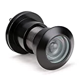 Sumnacon Large Door Viewer 220-degree with Heavy Duty Rotating Privacy Cover, Solid Brass Security Peephole for 1.65' to 2.16' Doors for Home Office Hotel, Black