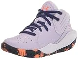 Under Armour Pre-School Jet '21 Basketball Shoe, (503) Nebula Purple/Sonar Blue/Orange Blast, 2 US Unisex Little Kid