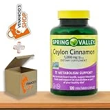 Spring Valley Ceylon Cinnamon Capsules 1200 mg Capsules, Support Metabolism * | Non-GMO & Gluten Free Pills + Includes Venancio’sFridge Sticker (120 Count – Pack of 1)