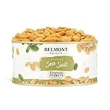 Belmont Peanuts Gourmet Sea-Salted Virginia Peanuts, 20 oz (Pack of 1) | Only 3 Simple Ingredients, No Preservatives, 7g Protein | A Premium, Salty, Crunchy, Hand-Seasoned, Peanut Snack