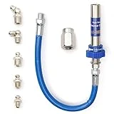 High Pressure Grease Coupler, Heavy-Duty Grease Gun Coupler Fittings Extensions Adapter, 8th Generation Lock Clamp Type Grease Tip Adapter Nozzles Fits All Grease Guns Hose Fast to Lock Release