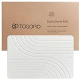 TOSORO - Stone Bath Mat, Diatomaceous Earth Non-Slip Stone Shower Mat - Quick Drying Absorbent Bath Stone Mat - Elegant & Modern Design, Easy to Clean (23.5 x 15 Sandstone)