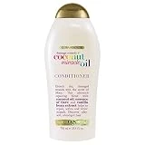 OGX Extra Strength Damage Remedy + Coconut Miracle Oil Conditioner for Dry, Frizzy or Coarse Hair, Hydrating & Flyaway Taming Conditioner, Paraben-Free, Sulfate-Free Surfactants, 25.4 Fl Oz