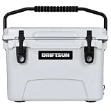Driftsun 20-Quart Ice Chest, Heavy Duty, High Performance Roto-Molded Commercial Grade Insulated Cooler, White