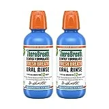 TheraBreath Fresh Breath Mouthwash, Icy Mint Flavor, Alcohol-Free, 16 Fl Oz (Pack of 2)