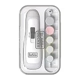 BLACK+DECKER Electric Nail Trimmer - Safe and Fast for Whole Family (from Baby/Toddler to Adult), Trim/Polish Toenails and Fingernails, Quiet Operation, Anti-Slip Edge for Comfort & Safety, LED Light