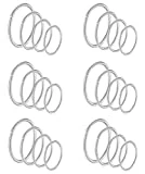 Masedy 24Pcs 20G 316L Stainless Steel Nose Rings Hoop Tragus Cartilage Helix Piercing Lip Septum Ring Silver Bendable