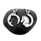 Best Friend Horse Necklaces, Equestrian Jewelry, Hand Cut Coin, Couples and Relationship Jewelry, By NameCoins