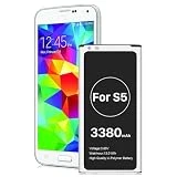 KOOAQQ Galaxy S5 Battery,Upgraded 3380mAh Li-Polymer Battery Cell Phone Replacement Batteries,Compatible with Samsung Galaxy S5 AT&T G900A,G900F,G900H,G900R4,I9600,SM-G900V