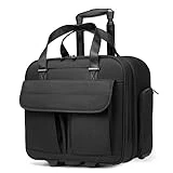 seyfocnia Rolling Laptop Bag,15.6 inch Laptop Bag with Wheels Rolling Briefcase for Men Women Rolling Work Bag Wheeled Briefcase Rolling Computer Bag Carry on Luggage for Work Travel Business-Black