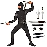 Morph Kids Ninja Costume for Boys, Ninja Costumes for Boys, Kid Ninja Costume for Boy, Boys Ninja Halloween Costumes for Boys - Size Small