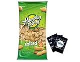 Peanuts in Shell Roasted and Salted - (1 Pack) 10 oz Bag - Hampton Farms Salted Roasted Peanuts plus 3 My Outlet Mall Resealable Portable Storage Pouches