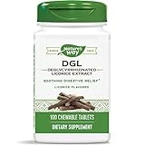 Nature's Way DGL 3:1 (Deglycyrrhizinated Licorice) Digestive Relief Original 100 Chewables