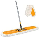 Yocada 36' Commercial Industrial Cotton Mop Dust Floor Mop with Total 2 Mop Pads for Cleaning Office Garage Hardwood Warehouse Factory Mall Deck 59 Inch Long