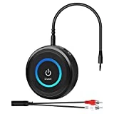 Giveet Bluetooth 5.3 Transmitter Receiver for TV to Wireless Headphone/Speaker, aptX Adaptive/Low Latency/HD Bluetooth AUX Adapter for PC MP3 Gym Airplane, Pairs 2 Devices Simultaneously, 16H Playtime