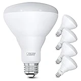 Feit Electric LED BR30 Bulbs, 65W Equivalent, 7.2W LED, 650 Lumens, Dimmable, 2700k Soft White, E26 Base, 22 Year Lifetime, Flood Light Bulbs, 4 Pack, BR30DM/927CA/4